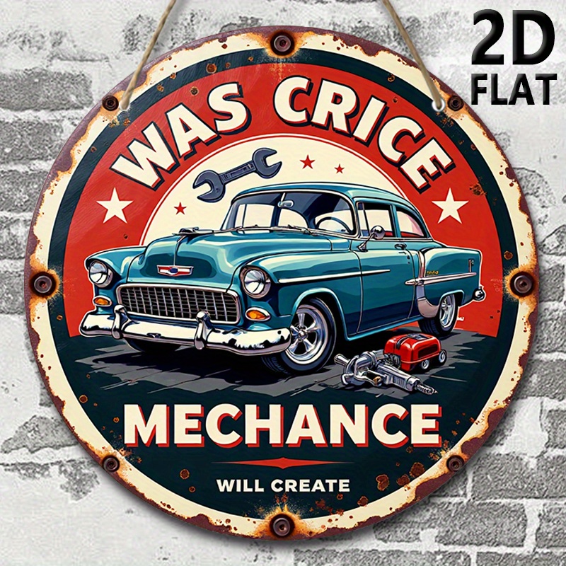 Auto Repair Shop Logo Design - Logo warsztatu samochodowego w stylu retro