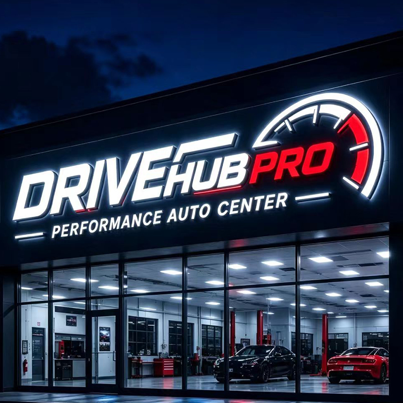 Niestandardowe oświetlone lite – Auto Repair Shop Logo Design recenzja i cena